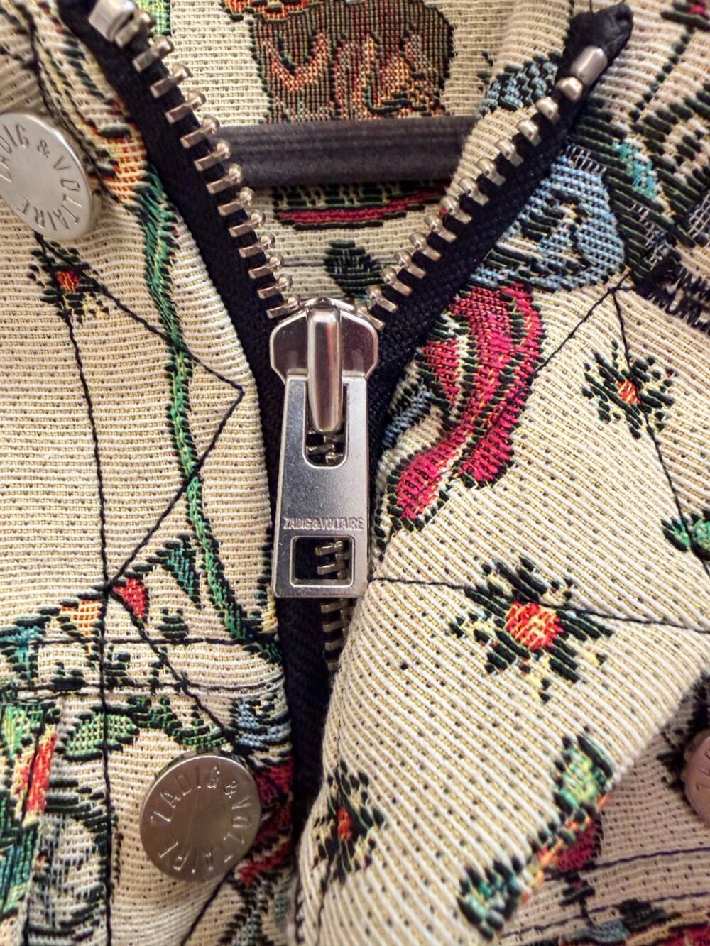Zadig & Voltaire Kio Deluxe Tapestry Fringe Vest M - Picture 6 of 14